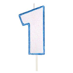 Vela Modecor Azul Brilhante - Número 1